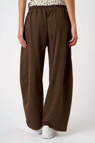 The French Terry Barrel Pant in Brown - Olive Street