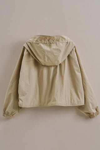 The Cropped Hooded Utility Jacket - Olive Street
