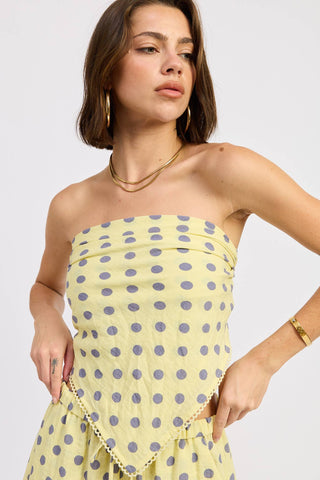 The Polka Dot Scarf Top Set - Olive Street