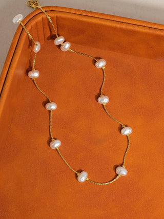 The 18K Non-Tarnish Petite Pearl Necklace