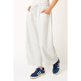 The French Terry Barrel Pant in Heather Grey - Olive Street