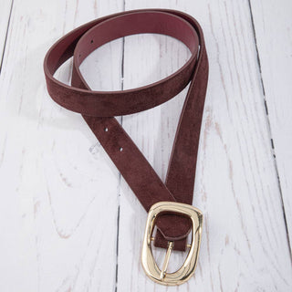 The Abstract Buckle Belt in Burgundy - Olive Street