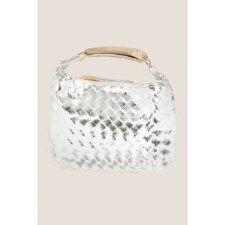 The Basket Weave Metallic Clutch