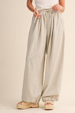The Striped Balloon Pant - Olive Street