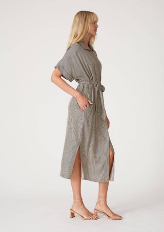 The Striped Dolman Midi Dress - Olive Street