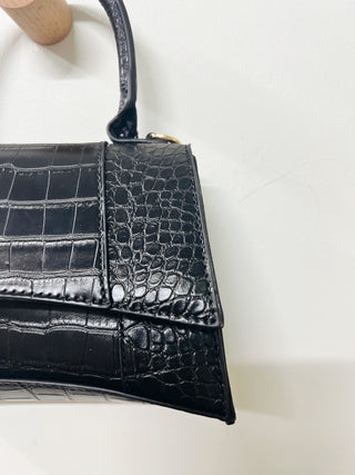 Croc Flap Handbag
