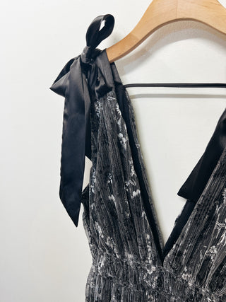 Metallic Floral Midi