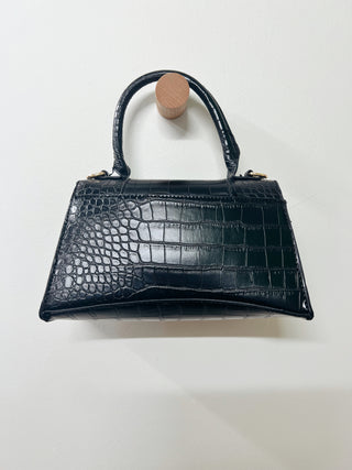 Croc Flap Handbag