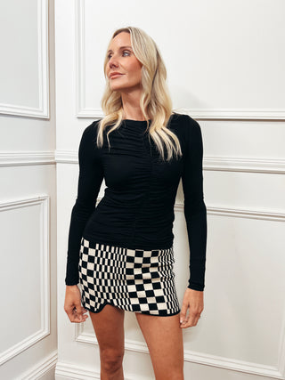 Checker Mini Skirt