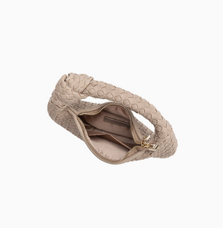 Blossom Suede Woven Handbag