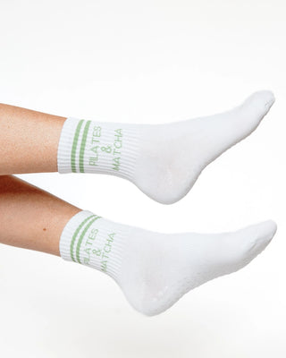 Pilates + Matcha Grip Socks