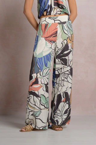 The Botanical Wide Leg Pant - Olive Street