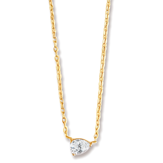 Lola Solitaire Sideways Pear Necklace