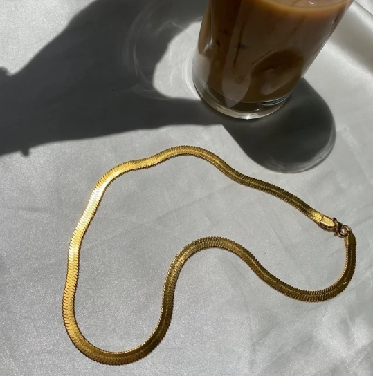 Paola Herringbone Chain Necklace