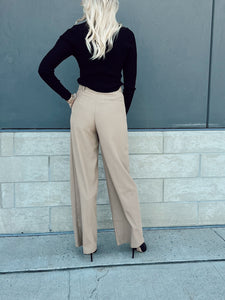 Pleated Wide Leg Trouser