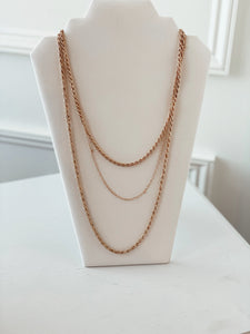 Triple Layered Chain Necklace
