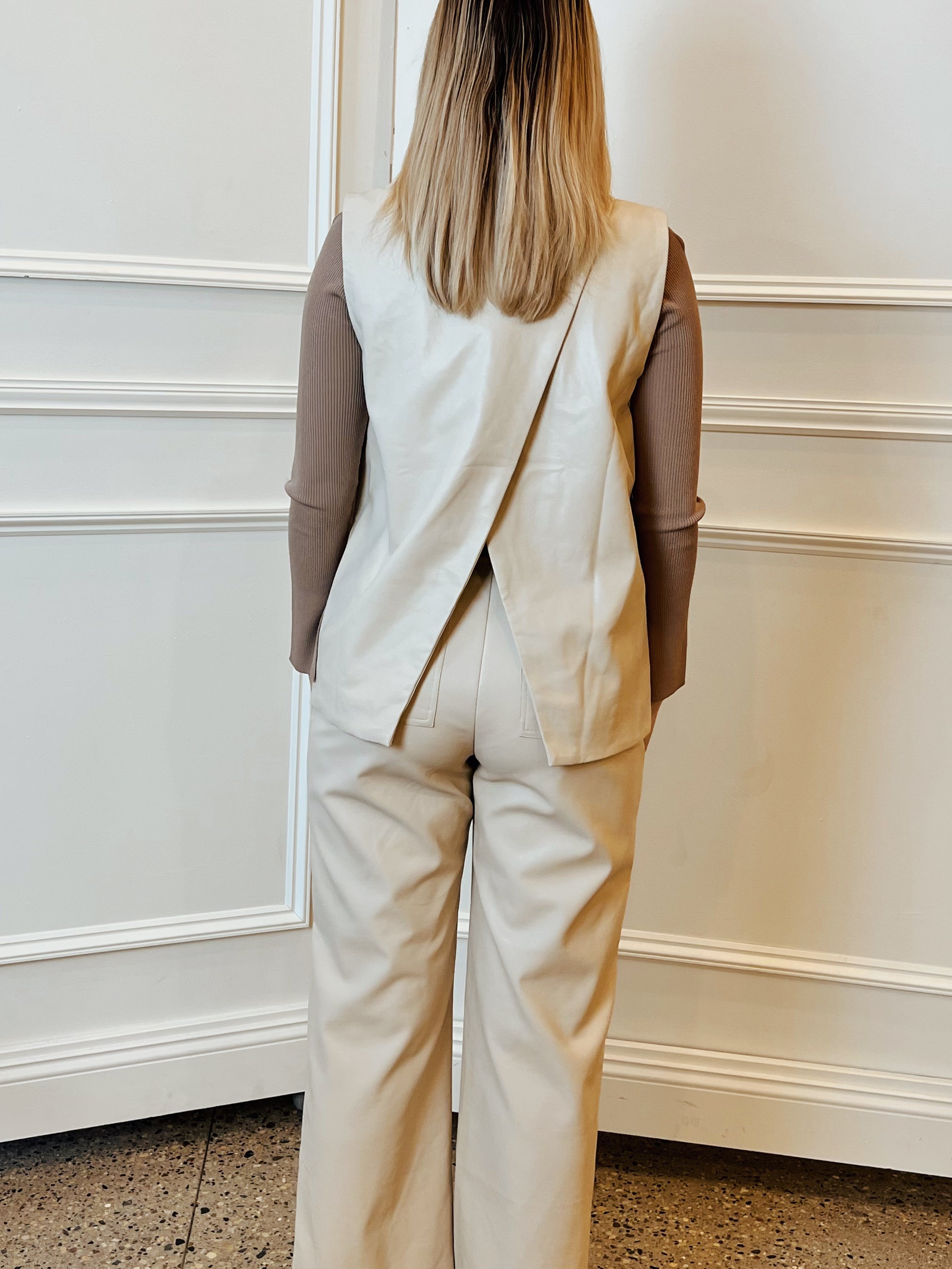 Vegan Leather Vest Jacket