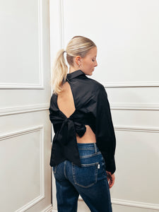 Bow Back Button Down Shirt