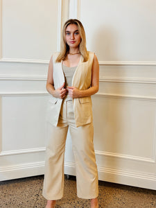 Vegan Leather Vest Jacket