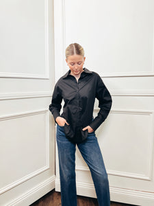 Bow Back Button Down Shirt